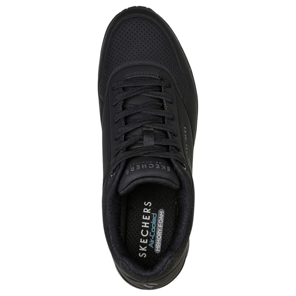Mens Skechers Uno - Stand On Air Shoes Black/Black